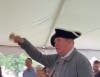 SMJC Compatriot David Welker as town crier announcing the Naturalization ceremony was about to start