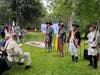 Color Guard preparing to present colors for the commemoration of the 250th Anniversary of the Founding of the U.S Army