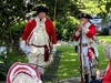 Left:  Dr. Bernie Way.  Right:  Harry Lloyd Harting Jr.  Both dressed in the uniforms of His Majesty's 65th Regiment of Foot