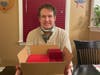 Sgt Maj John Champe Chapter Veterans Affairs Committee Chairman, Martin Gainey, with Christmas Cards for Veterans at the Veterans Administration Medical Center, Martinsburg, WV