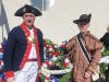 Sgt Maj John Champe Compatriots presenting the Chapter wreath to honor the Unknown Rev War soldier.  L-R:  Ken Bonner, Mark Sink