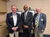 Abraham Brown Chapterpresident in center with Ken Bonner Jr. (left) and Barry Schwoerer (right)