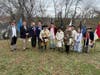 Event participants.  L-R:  Ken Bonner, Andrew Mills, SAR President General Michael Elston, VASSAR president Darrin Schmidt,  John Huddleston, Jack Mills, Greg Hall, Barry Schwoerer, Marc Robinson, Jocelynn Wilson, Eric Robinson 