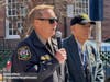 Loudoun County Sheriff Mike Chapman gave remarks.  L-R. Sheriff Chapman, Barry Schwoerer