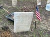 grave of Patriot Picus Austin with Bronze Patriot marker to left