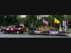 The Sgt Maj John Champe float and tow  vehicle waiting at the Hamilton safety center for parade start