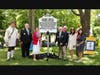 The newly dedicated sign.  L-R:  Ken Bonner-SMJC, Michael Moore-President Lawrence Everhart Chapter MD SAR, Dr. Patti Maclay-MD SAR, Ed Spannaus-Lawrence Everhart Chapter MD SAR, Shaun Butcher, Ysela Bravo, Julie Schablitsky