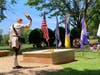 Ken Bonner saluting the grave of Patrick Henry