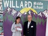 Presentation of a check for $200 and a certificate.  L-R:  Ellie McDonald, Marty Johnson
