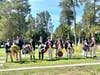 Presentation of wreaths in honor of George Washington. SMJC member Jim Watts, 3rd from left