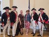 The SAR Honor Guard team with special dignitaries:  L-R:  Brett Osborn, Bill Schwetke, VASSAR First lady Holly Lynne McKinley Schmidt, NSSAR first lady Julie Elston, Ken Bonner