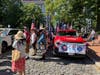 SAR team mustered on the side of the truck with Action News, WPVI-TV Channel 6 in front of the SAR team
