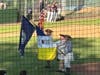Color Guard Team presenting the colors. L to R: Paul Christiansen (CJW-2), Warner Workman (SMJC), and Barry Schwoerer (SMJC).