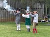 Black Powder flintlock demonstration.  L-R:  David Welker, Warner Workman, Barry Schwoerer