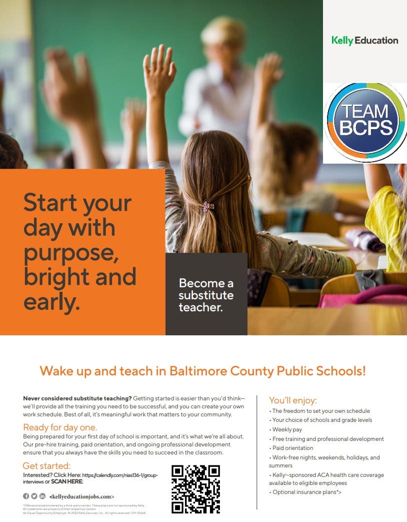 Kelly Education - Now Hiring Substitute Teachers! - Baltimore, MD Patch