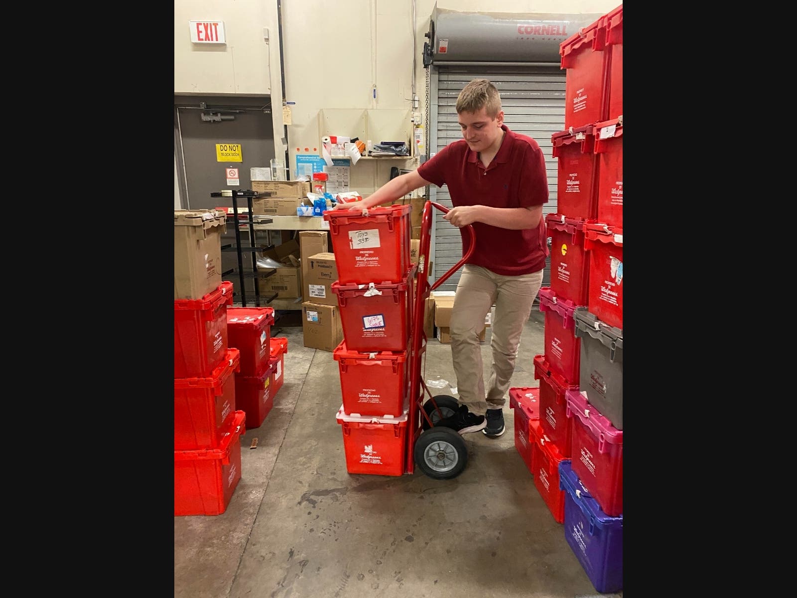 Stagg senior Zachary Foster working at Walgreens.