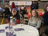 An Andrew student visits with a veteran at the annual Veterans Day luncheon. Members of the Student Council and Superintendent Dr. Robert Nolting welcomed the servicemen and women and thanked them for their service and sacrifice.