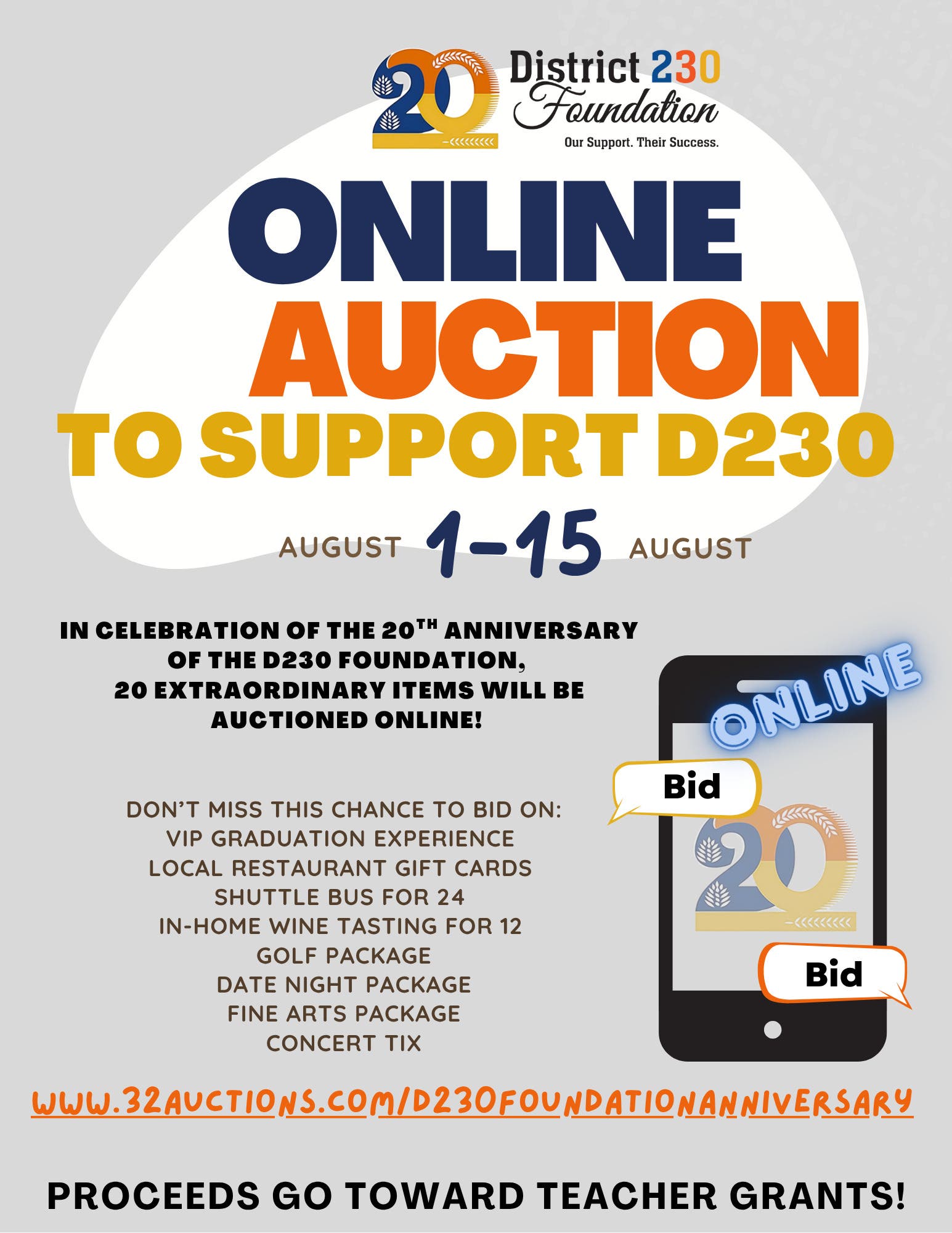 District 230 Foundation Online Auction - NOW thru Aug 15