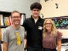 Mohammed with VJA Speech Therapist Christopher Spiel and Director of Special Services Cheryl Russell