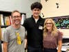 Mohammed with VJA Speech Therapist Christopher Spiel and Director of Special Services Cheryl Russell