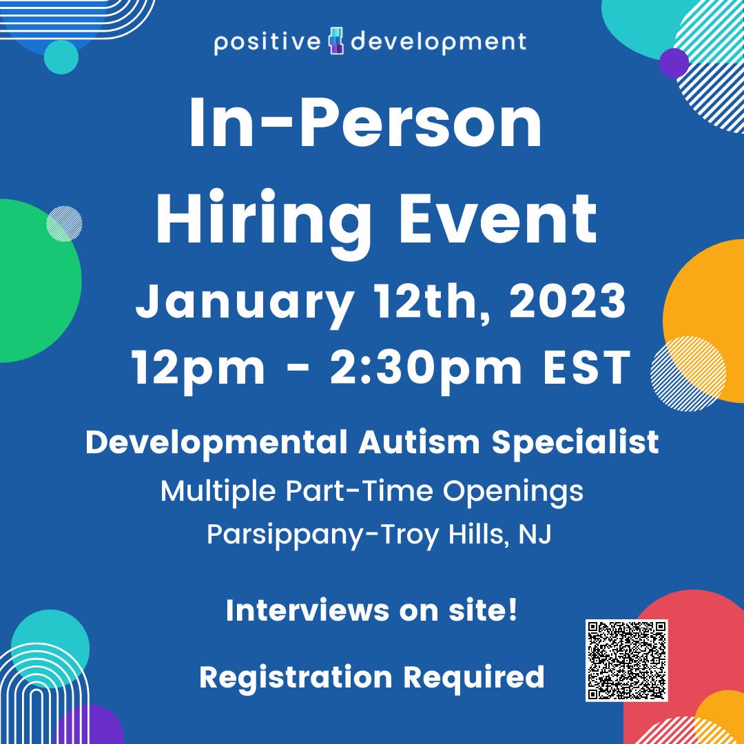 Jan 12 Positive Development Hosting Recruiting Event At Therapy