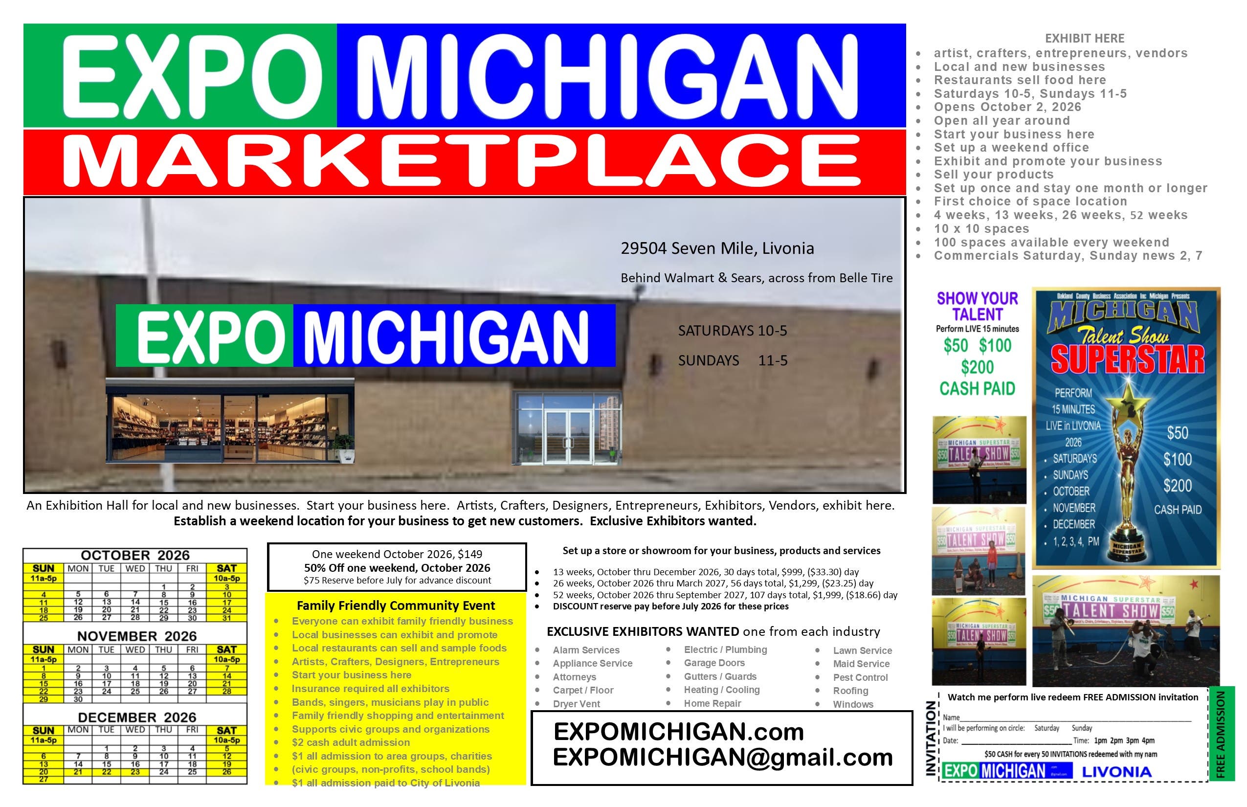 EXPO MICHIGAN MARKETPLACE holiday pop up shops