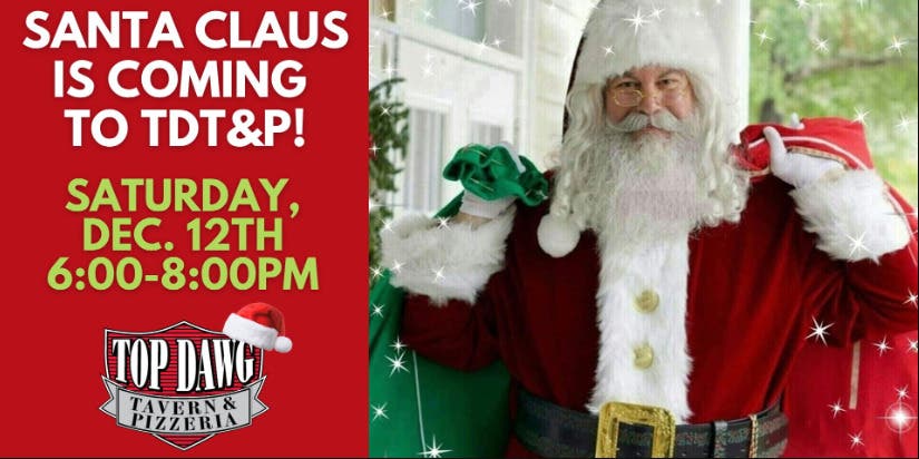 Santa Claus at Top Dawg Tavern & Pizzeria on Hilton Head Island
