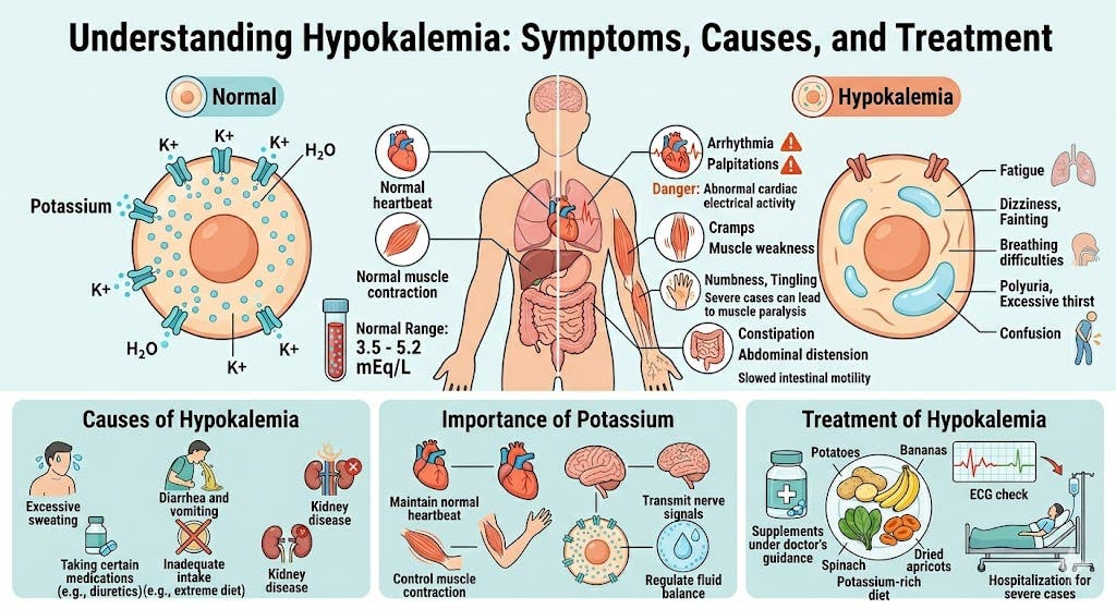 Low Potassium (Hypokalemia): Causes, Symptoms, Complications, and Holistic Management