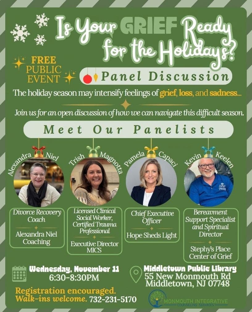 Is Your Grief Ready for the Holidays? Join MICS for a Free Grief Panel Discussion