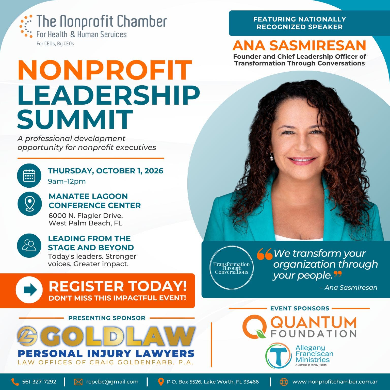 GOLDLAW to Serve as Presenting Sponsor of Nonprofit Leadership Summit 2026 on Oct. 1