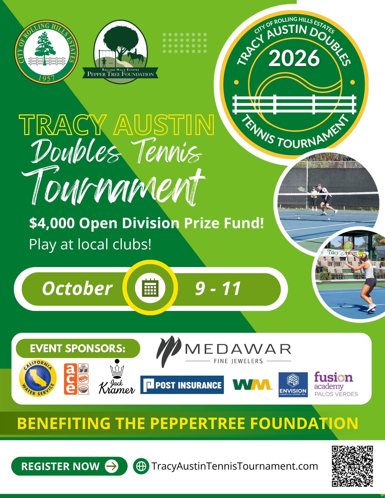 Annual 2026 Tracy Austin Doubles Tennis Tournament