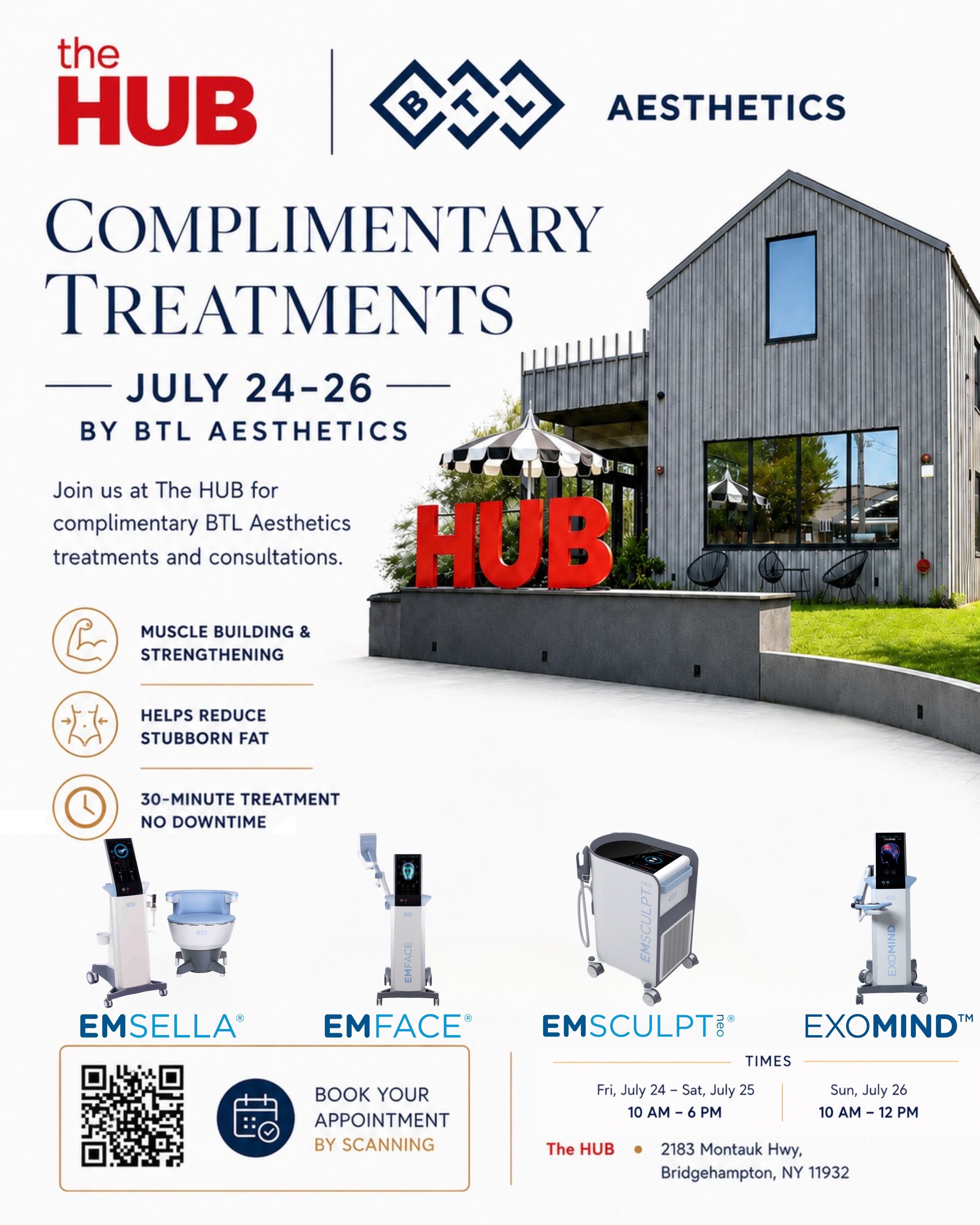 The HUB x BTL Aesthetics: Complimentary Treatments