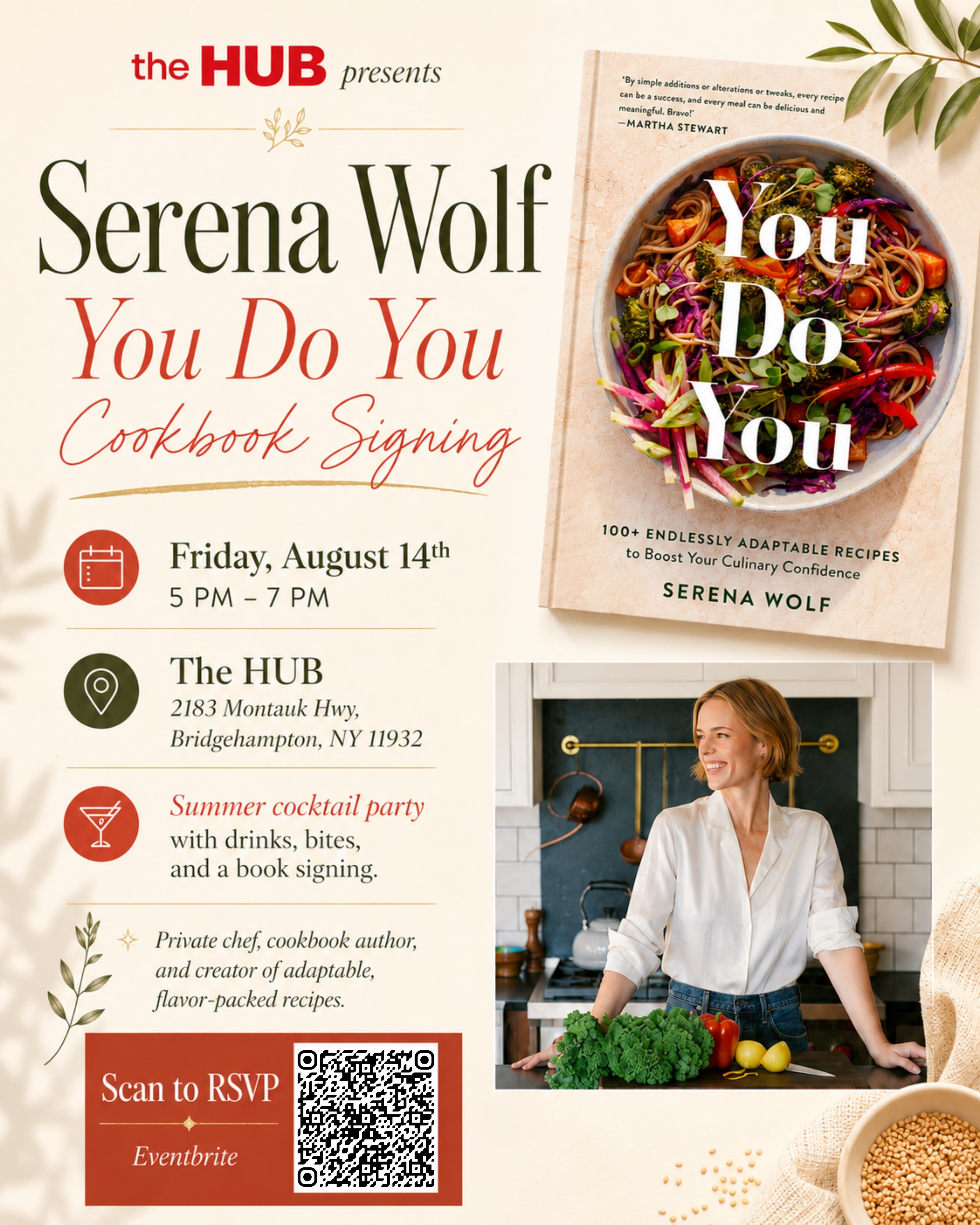 The HUB x Serena Wolf You Do You Cookbook Signing