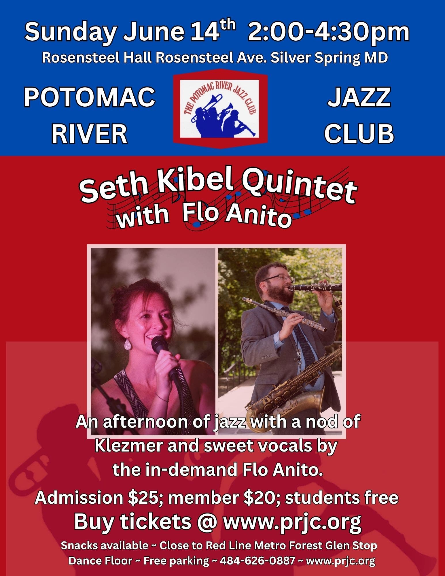 Seth Kibel Quintet w/ Singer Flo Anito sponsored by PRJC