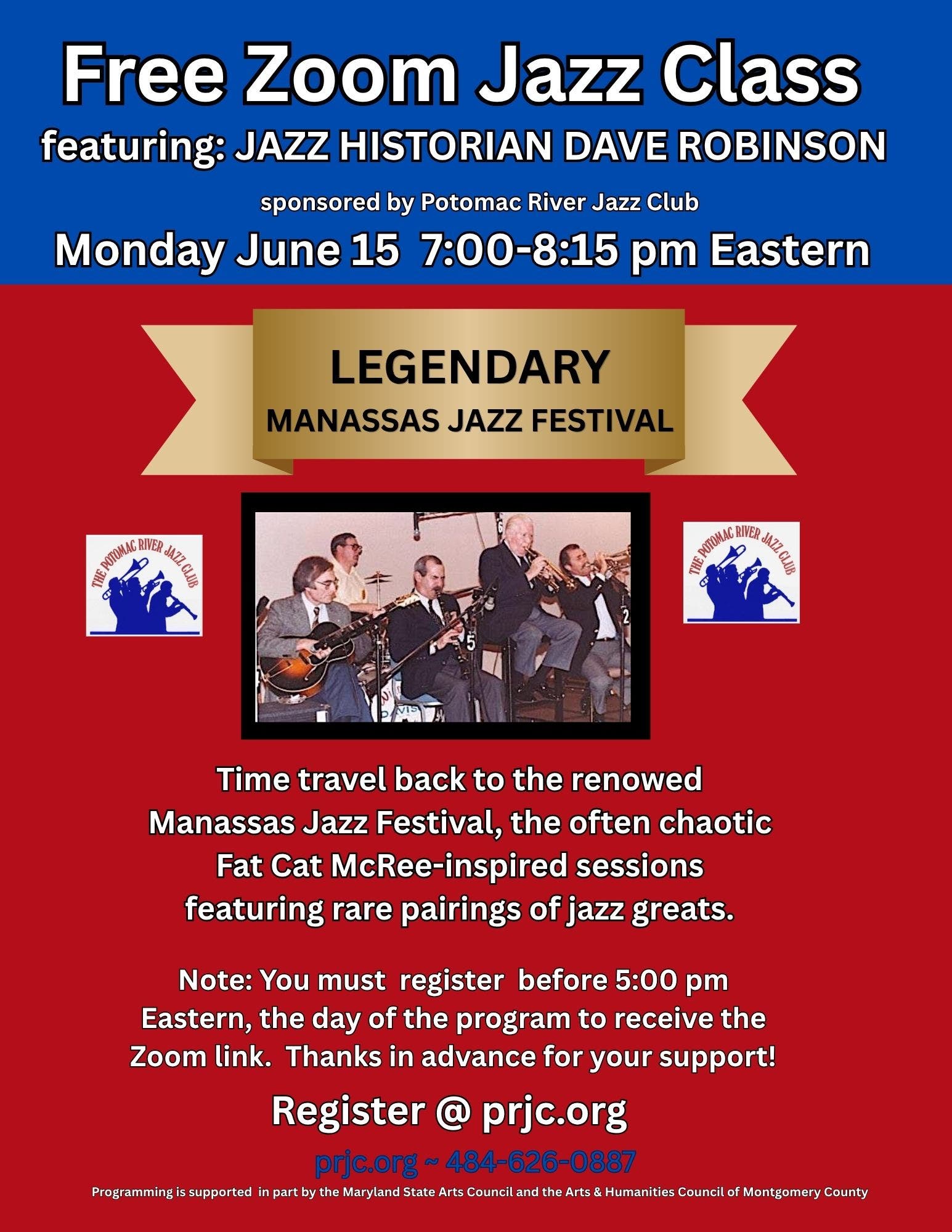 Free Jazz Zoom:  Remembering the Manassas Jazz Fest