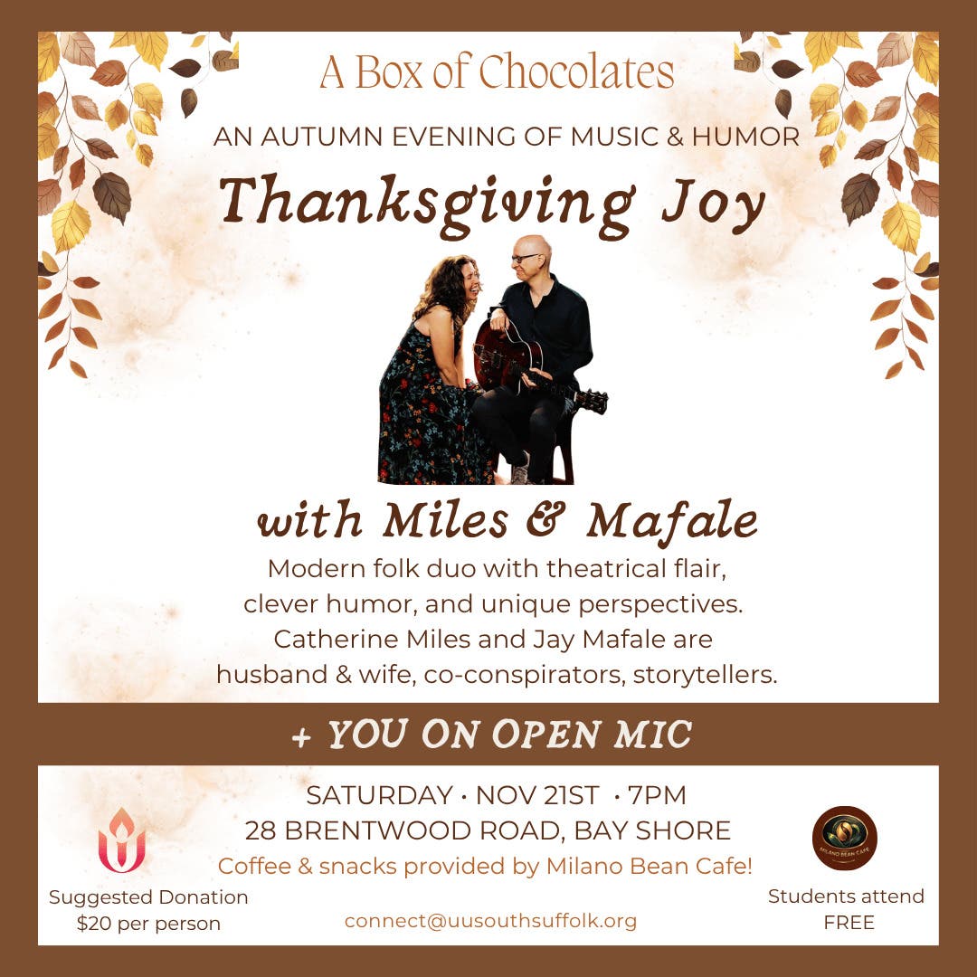 A Box of Chocolates presents "Thanksgiving Joy Concert" + Open Mic