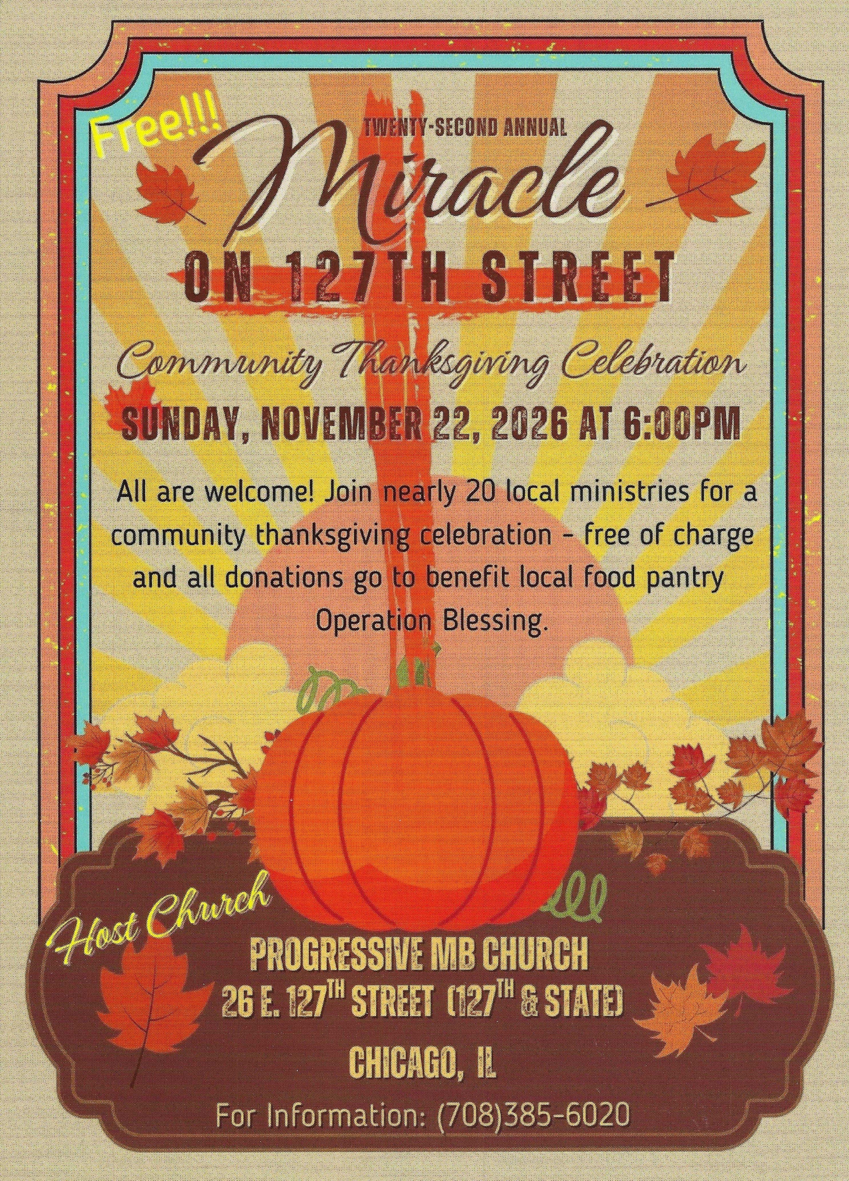 Miracle on 127th Street Community Thanksgiving Celebration