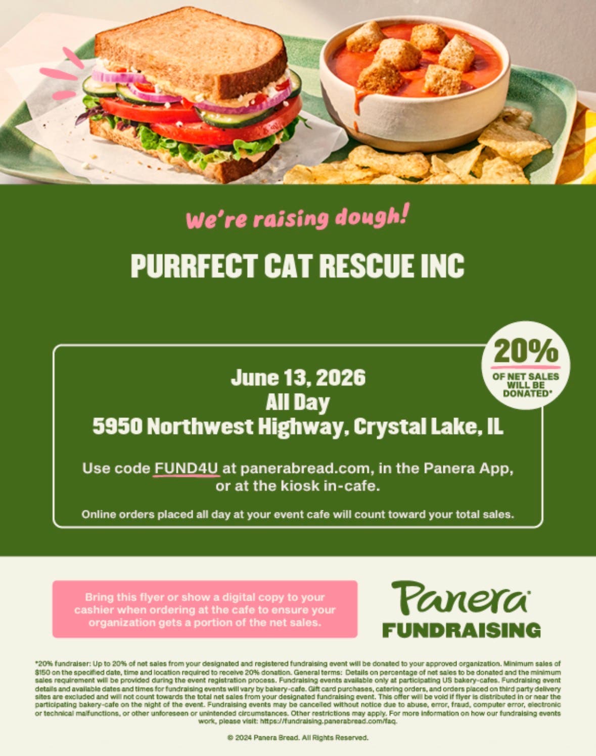 Purrfect Cat Rescue Inc Fundraiser at Panera Bread