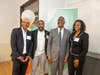 Adam Taliaferro, Director of Community Engagement for Johnson & Johnson, Amir Jones, Essex County Sheriff, Keith DaCosta, Executive Director of CareSparc Community Connections and Dr. Angela Garretson, Hillside Councilwoman