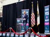 California Attorney General Rob Bonta addressed the crown at Long Beach Community College.