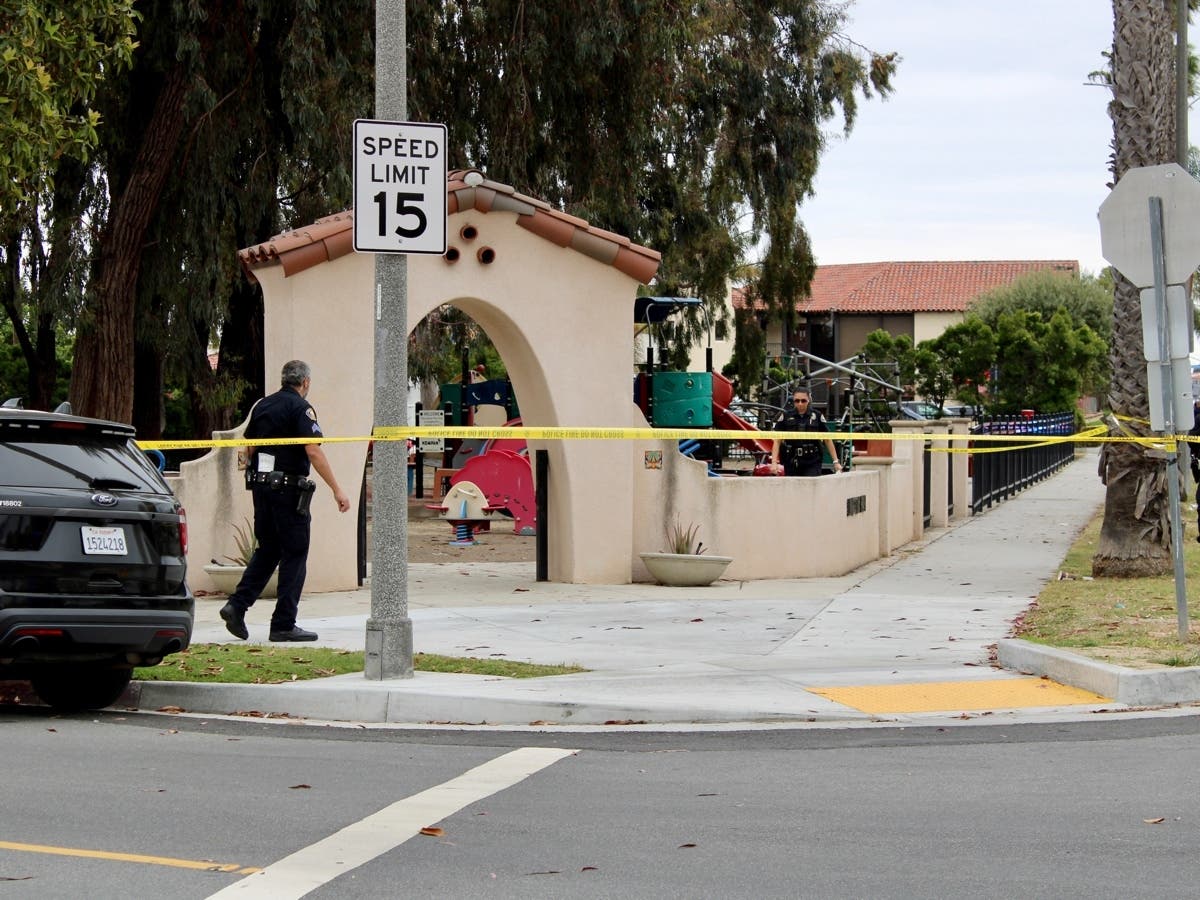 Long Beach Police Department officers opened fire on a man suspected of injuring five people in Belmont Shore Tuesday morning, triggering road closures in the area.