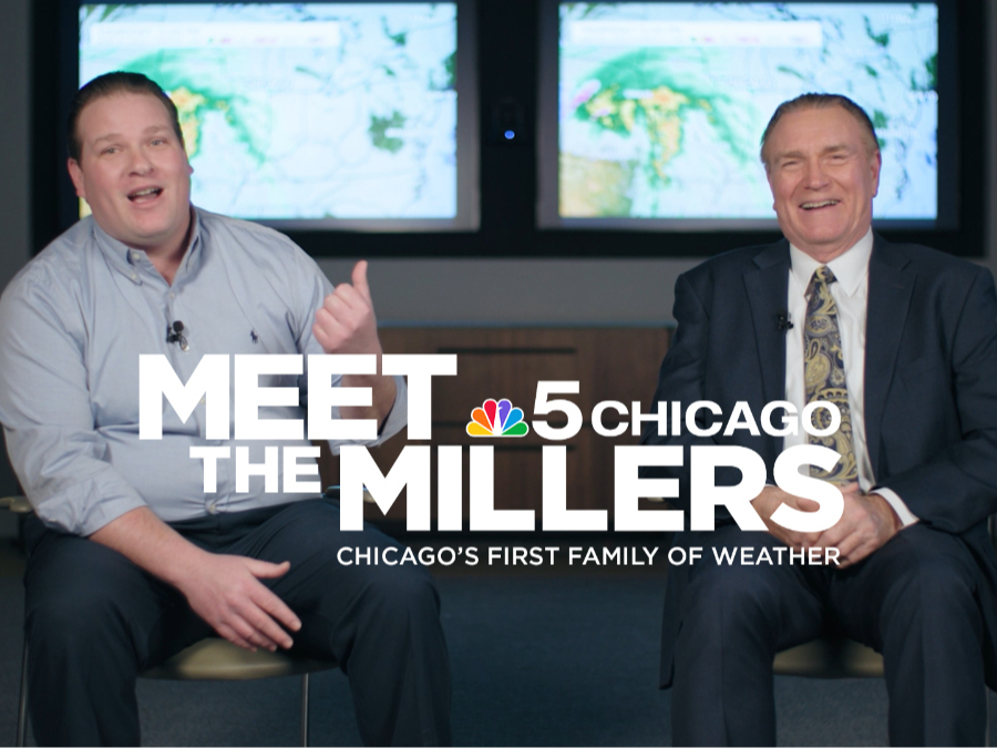 The program, Meet the Millers: Chicago’s First Family of Weather, is billed as an NBC Chicago Original Production and coincides with Brant Miller’s 35th year at WMAQ-TV.