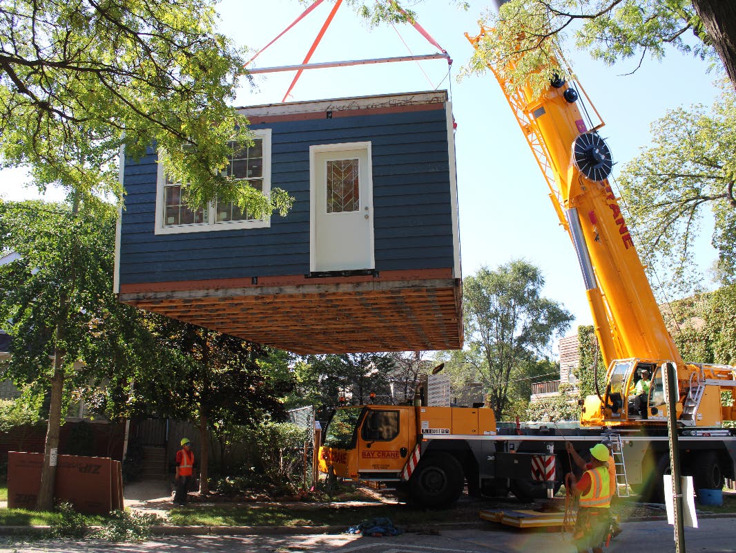 The Geometry in Construction class at Evanston Township High School spends the school year building a house that is placed into the community.