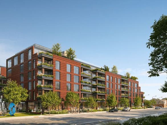 Optima Lumina’s architecture combines timeless terracotta materials with Optima’s Vertical Landscaping System, creating a striking facade that steps back as the building rises, complementing the surrounding community.