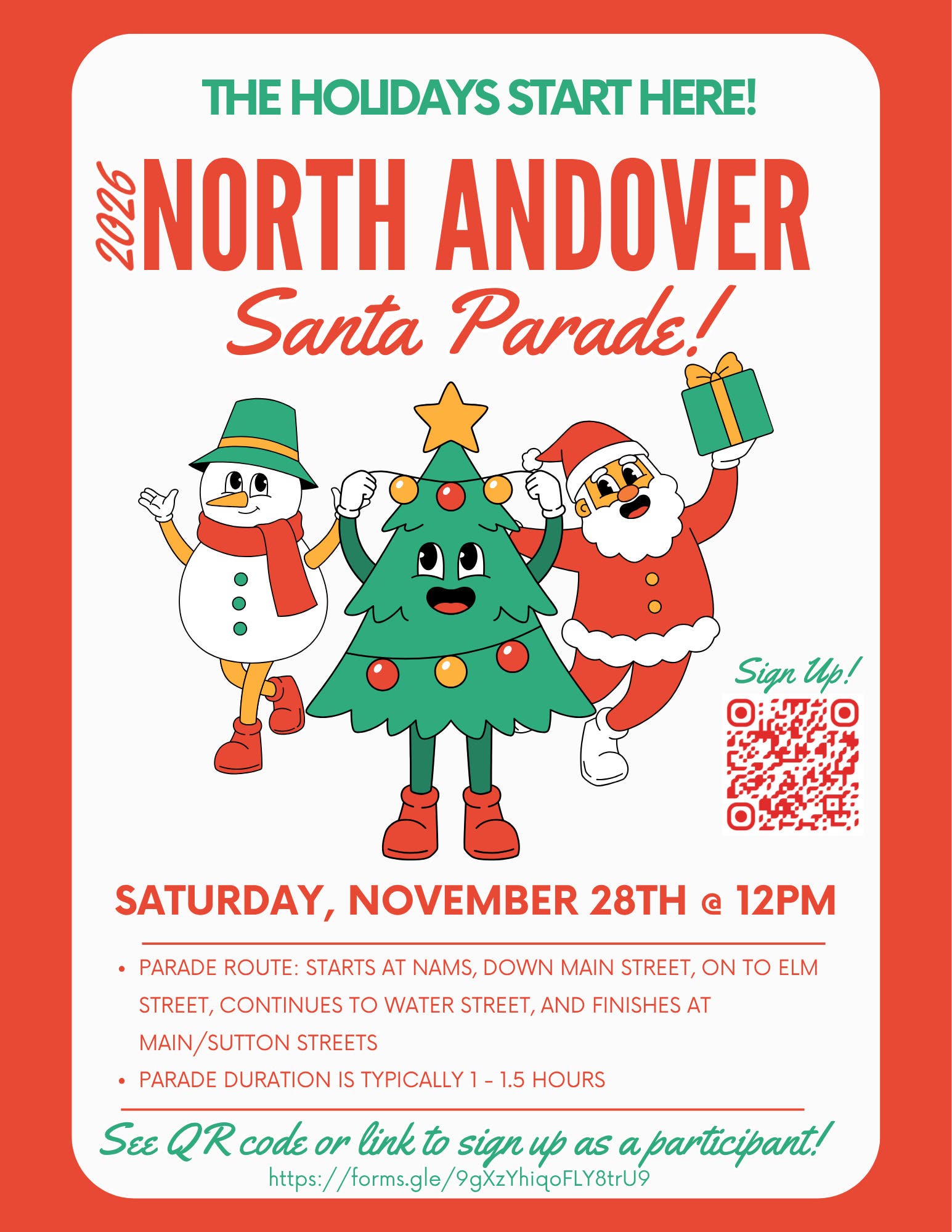2026 North Andover Santa Parade