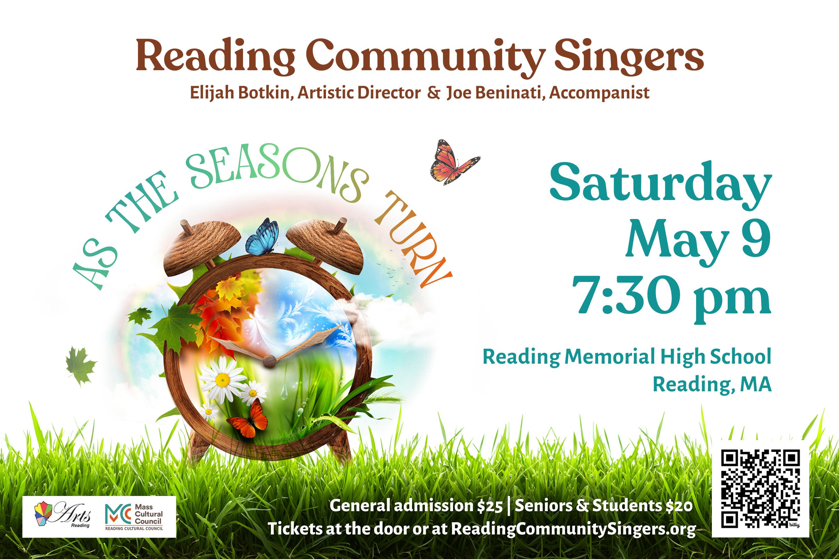 Reading Community Singers' Spring Concert ~ As The Seasons Turn