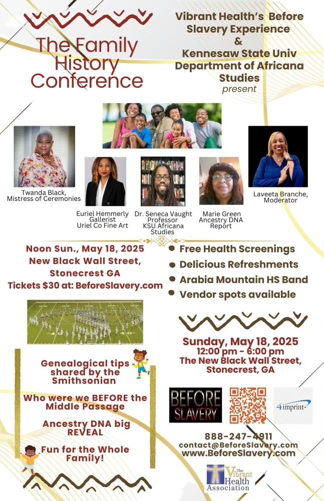 The Before Slavery Museum & Kennesaw State Univ. presents: Family History Conference