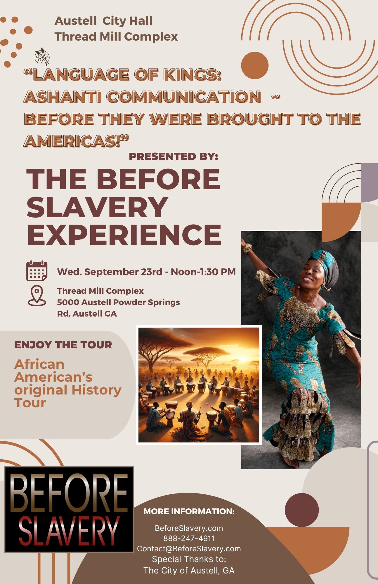 Before Slavery Museum Presents: Lunch & Learn---Ashanti Communication Before the Americas