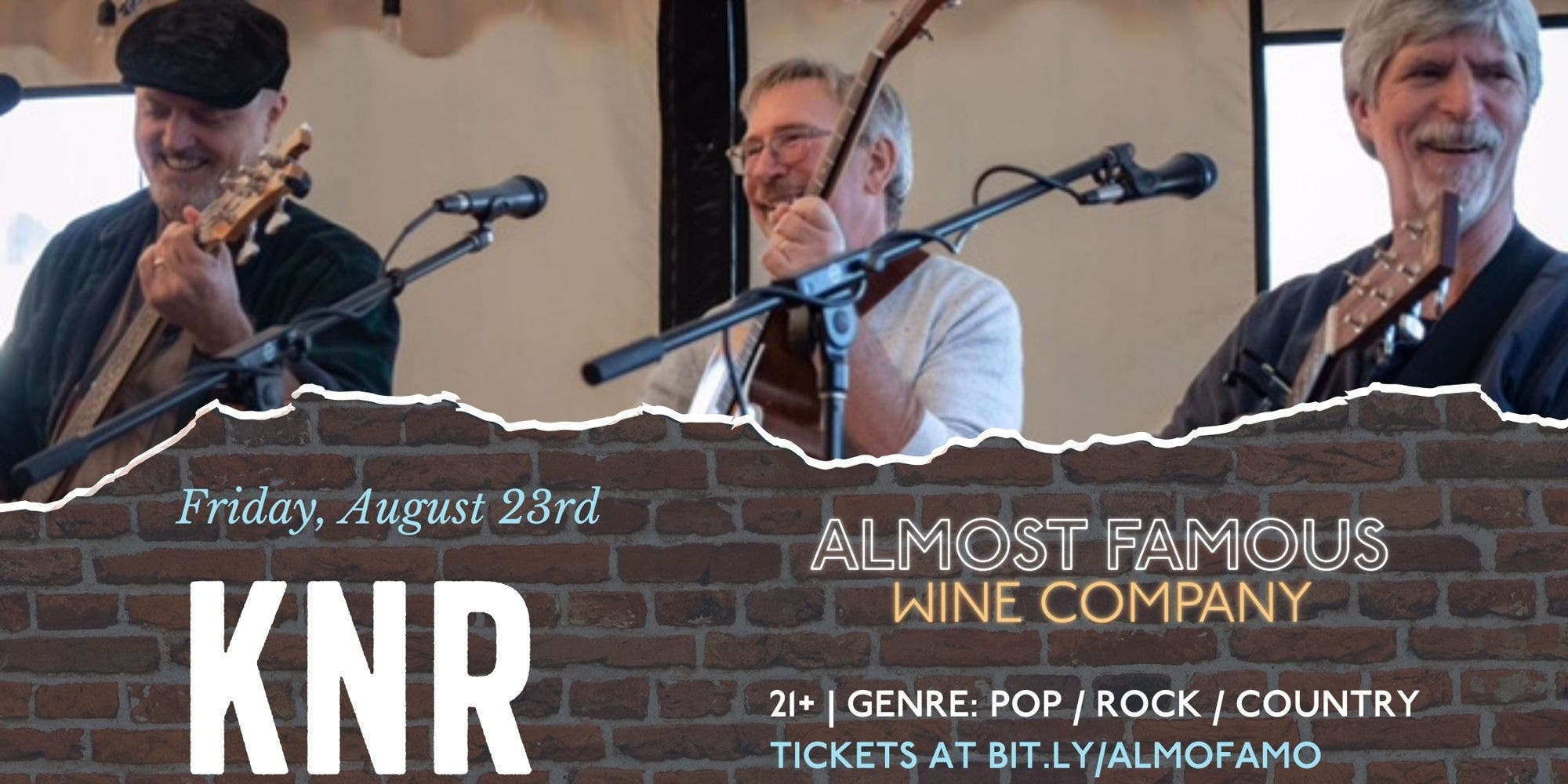 Aug 23 | KNR: pop, rock, and country trio ft. Kevin Snyder, Nick ...