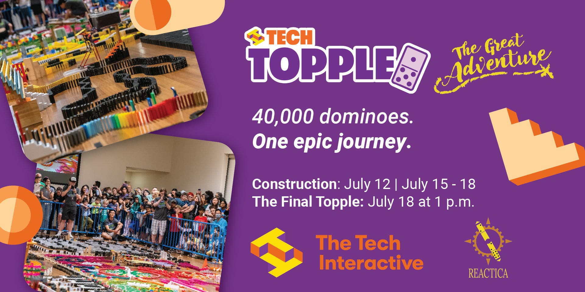 The Tech Topple: The Largest Live Domino Build in California at The Tech Interactive